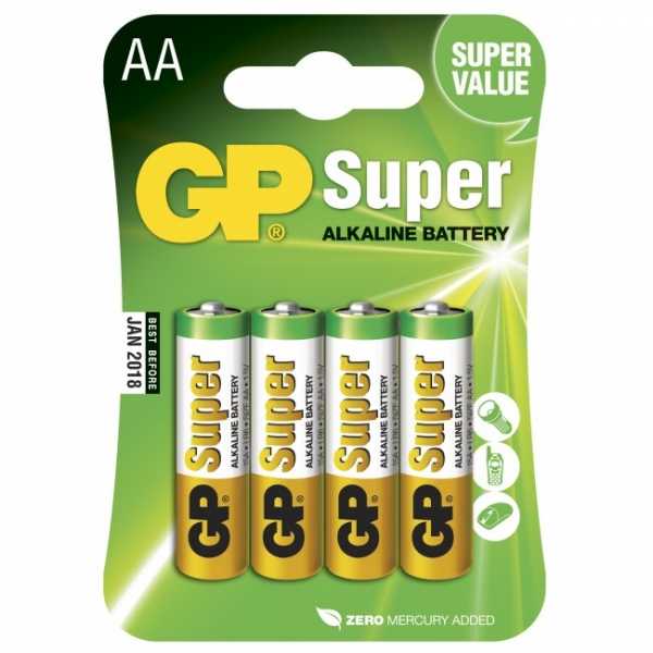pila alcalina 4 x aa lr6 15v gp battery