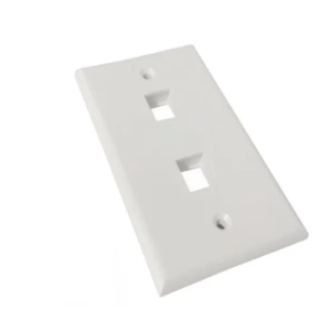 TAPA PLASTICA Face Plate 2 puerto Blanca