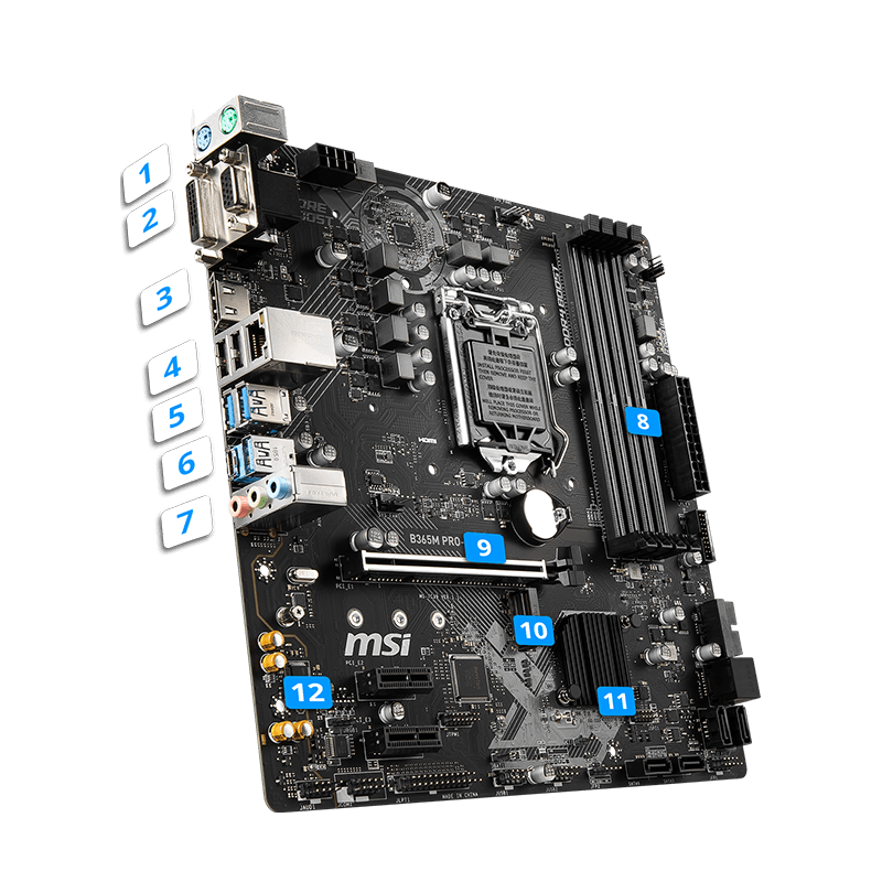 MOTHERBOARD MSI PRO B365M