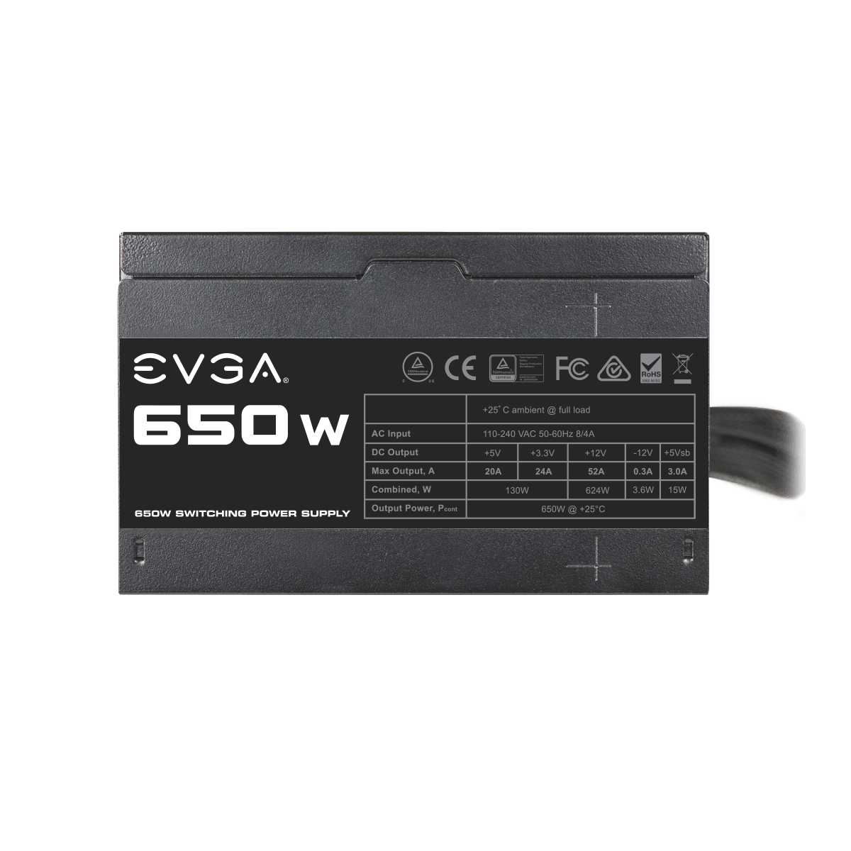 POWER SUPPLY EVGA 650W 100 N1 0650 L1 XL 3 3