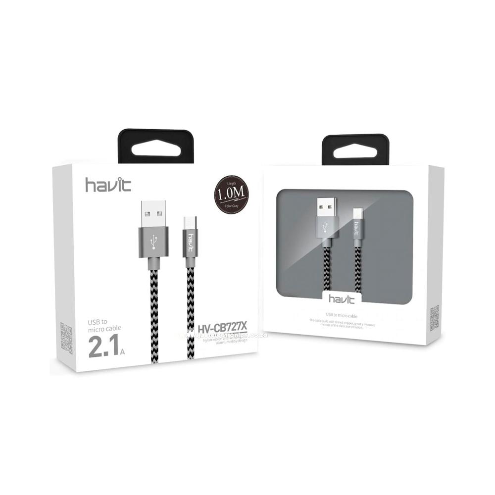 Havit HV CB727X 1 Meter Micro USB Woven Cable 90442.1593533046 1 Havit HV CB727X 1 Meter Micro USB Woven Cable 90442.1593533046 1