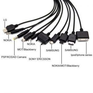 Conector USB 1 A 10 iPhone Tabletas Cel