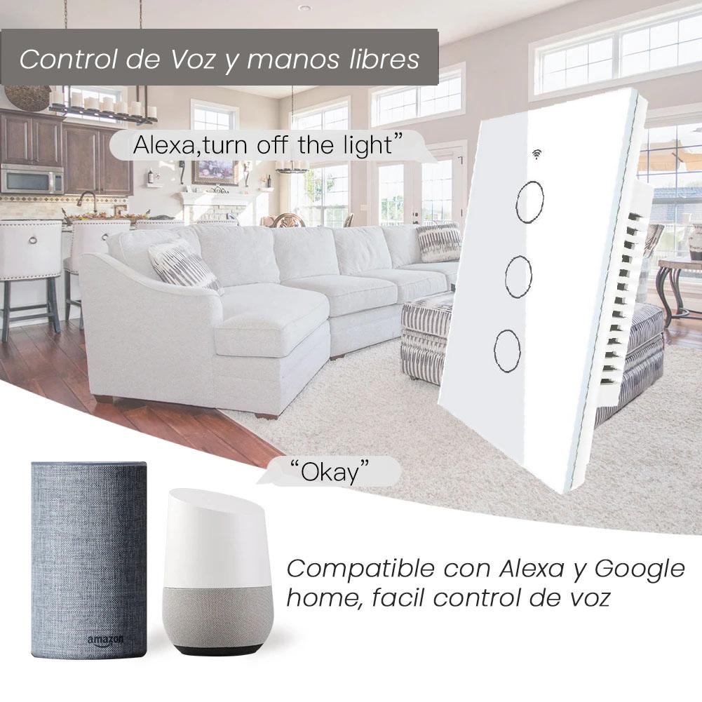 Interruptor de pared MOES Smart WSUSL3 Walexa