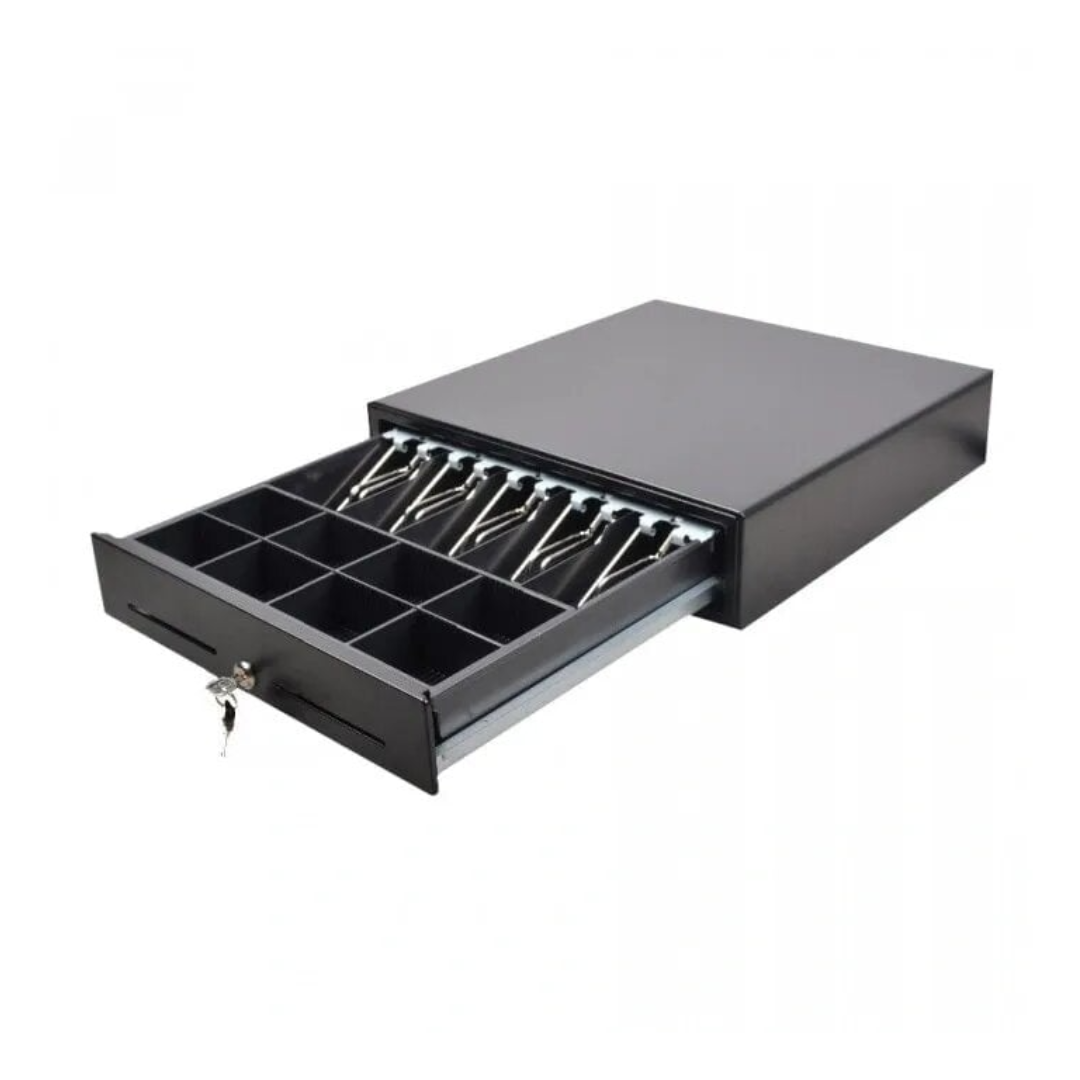 Caja AOKIA AK-335B Metálica 4 Billetes abierta