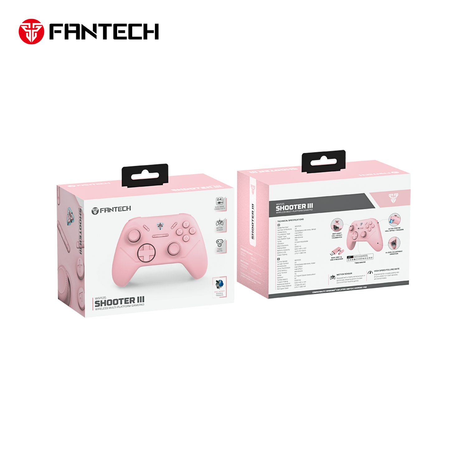 Control Gaming SHOOTER III WGP13S Pink Caja
