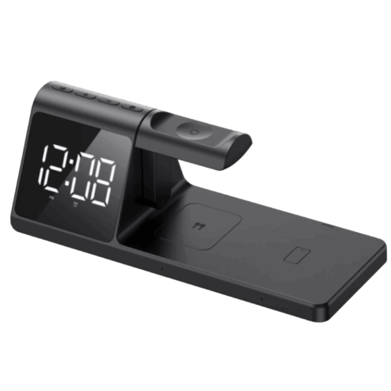 Reloj despertador con carga inalámbrica para celular