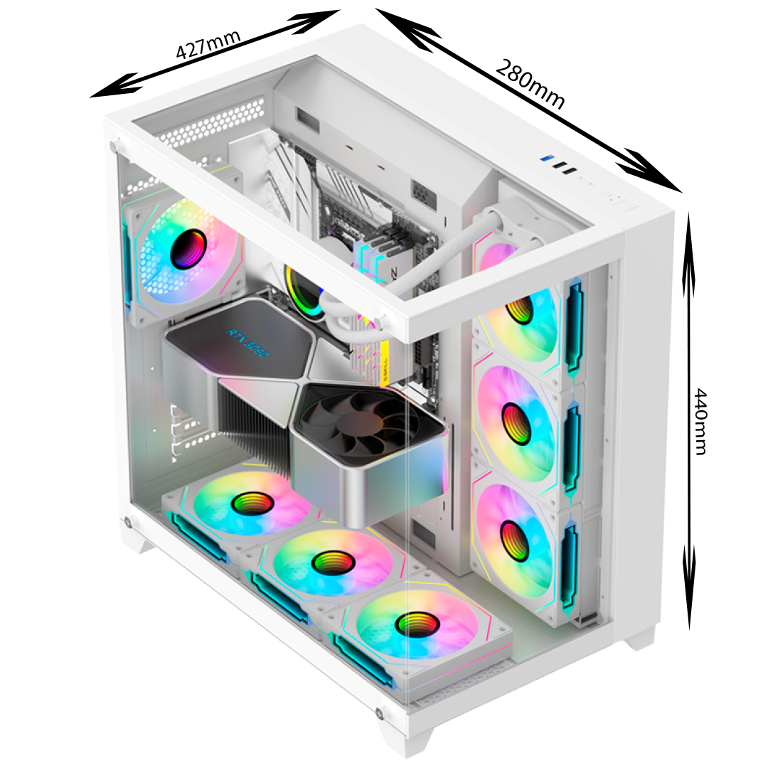 Gabinete gamer flujo de aire optimizado